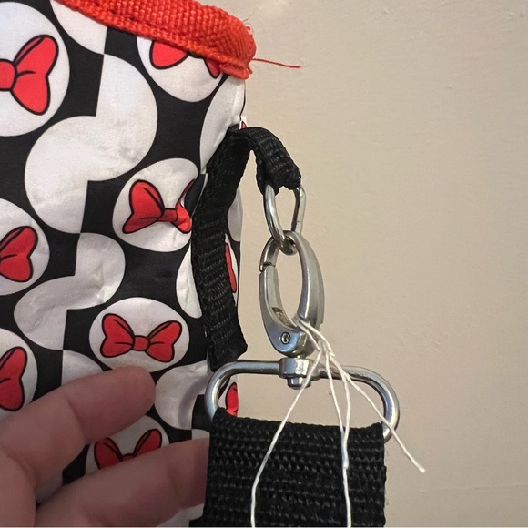 Disney Baby Minnie Mouse Diaper Bag with Changing Pad Black Red White - Picture 3 of 16